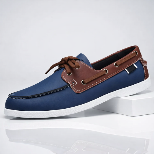 Mocasines de Lona para Hombre Estilo Slip-On con Suela de Goma y Puntera Redonda